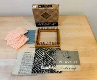 Vintage Donar Products Corp.  Weave - It Loom Instructions Box & Patterns