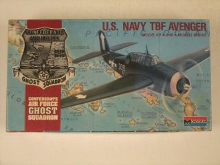 Vintage Monogram U.  S.  Navy Tbf Avenger 1:48 Scale Model Airplane Kit 5210