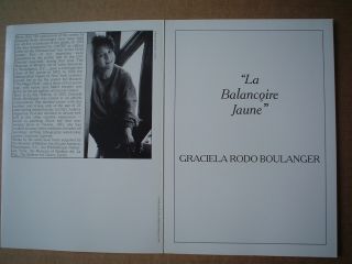 GRACIELA RODO BOULANGER - Vintage Promotion Card For 