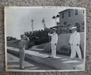 Vintage 1944 World War Ii Photo Of Officers At Us Naval Hospital Norman Ok
