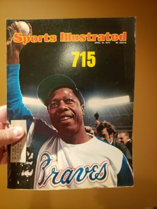 Sports Illustrated April 15,  1974 Hank Aaron 715th Home Run