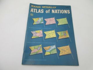 Vintage 1967 Rand Mcnally Road Atlas Of Nations Made In Usa