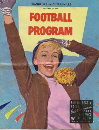 1956 Kentucky High School Football Program (shelbyville At Frankfort)