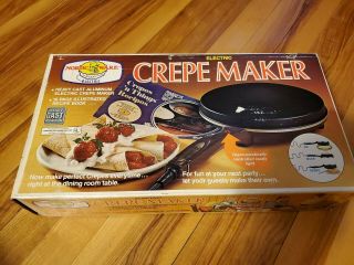 Nordic Ware Elecrtric Crepe Maker Model No.  85006 Vintage With Instruction Book