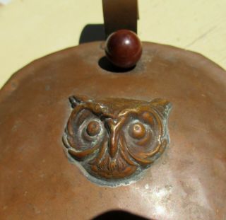 Vintage Arts & Craft Copper Owl Tray