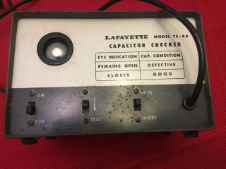 Vintage Lafayette Model Te - 44 Capacitor Checker