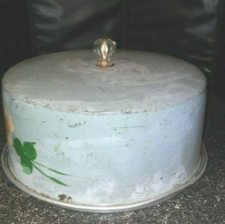 Vintage Kitchen Metal Cake Saver Server 2
