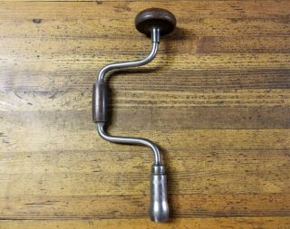Antique Tools Hand Drill Auger Bit Rosewo0d Brace Millers Falls Woodworking ☆usa