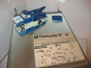 Vintage Amt 1967 Chevrolet Fleetside Tow Truck Model,  Started,  Instructions