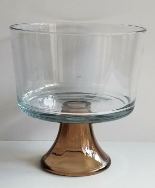 Vintage Glass Trifle Dessert Dish With Auburn Pedestal