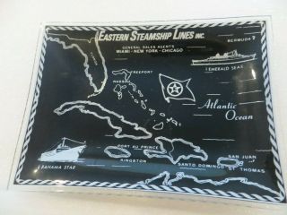 Eastern Steamship Lines Inc.  - Emerald Seas And Bahama Star Glass Dish Trinket