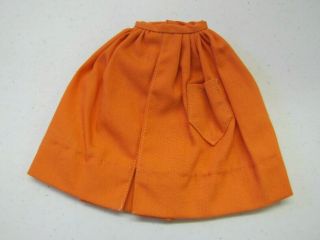 Vtg Barbie Doll Fashion Pak Orange Full Gathered Skirt W/ Pocket Clothing 1960 