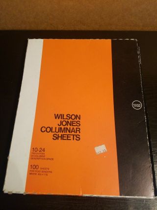 56 Vintage Wilson 10 - 24 Jones Columnar Sheets For Post Binders Ledger Paper