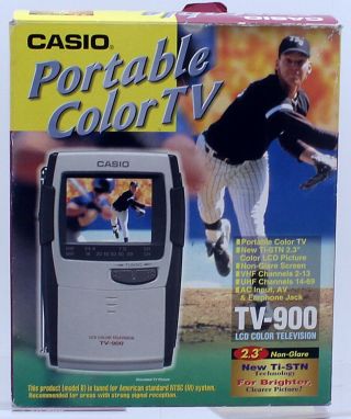 Vintage Casio Portable Lcd Color Tv - 900b Not Prop