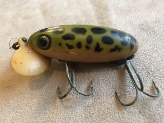 Old Vintage Fishing Lure Fred Arbogast WWII plastic Lip Jitterbug 3