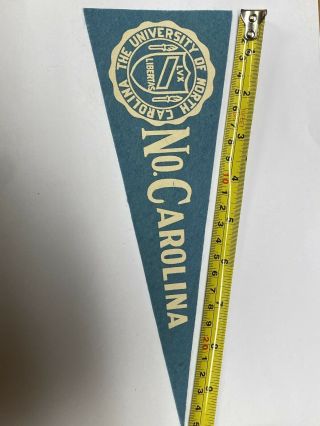 Vintage UNC North Carolina Tarheels Tar Heels University Mini Pennant 3.  5x9.  75 L 2