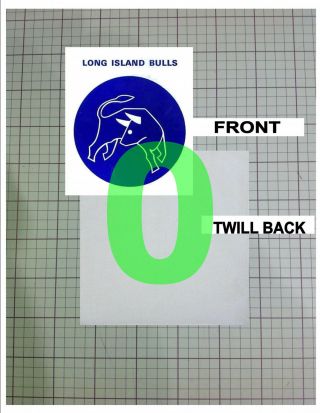 Football Iron On Transfer Twill Glue Back Patch: Long Island Bulls