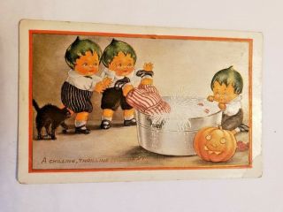Vintage Halloween Postcard 1910 