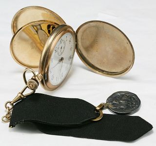 49mm Diameter Antique Waltham 4 Piece Pocket Watch,  Marked 20 Years Guarantee