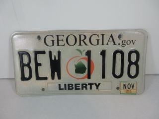 2010 Peach State Georgia Liberty County Auto Car Tag License Plate Garage Decor