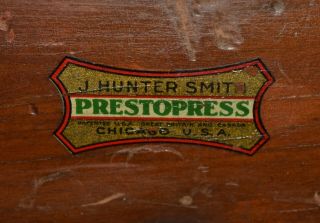 1930s 1940s Antique Vintage Wood Tennis Racket Press J.  Hunter Smith Prestopress 3