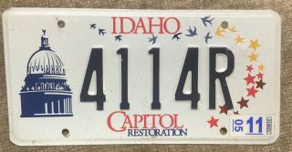 2005 Idaho Capitol Restortion License Plate 4114r