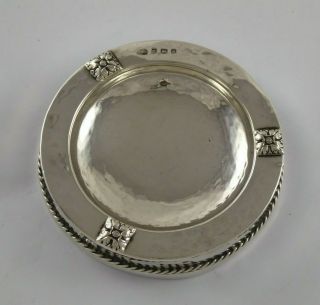 Arts & Crafts A E Jones Solid Sterling Silver Ash Tray Pin Trinket Dish 1926