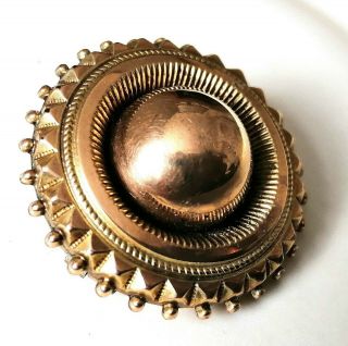 Antique Victorian 9ct Gold Target Photo Mourning Brooch