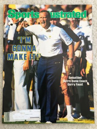 Sports Illustrated (november 5,  1984) Notre Dame Coach Gerry Faust Nm Vg