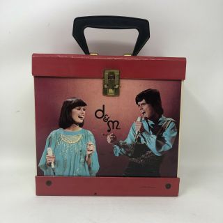 Vintage Donnie And Marie Osmond 45 Record Toy Carry Case Peerless Vidtronic Corp