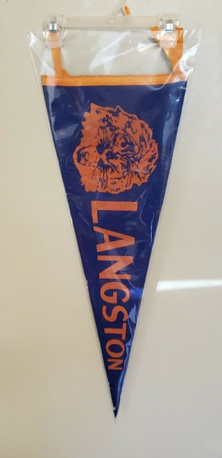 Langston Lions Oklahoma Naia Vintage Pennant With Holder 8/29/20
