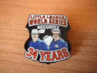 34 Years Security Pin - 1 3/4 " - Little League World Series Pins