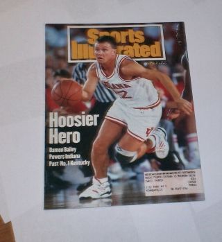 1993 Sports Illustrated Indiana Hoosiers Beat Kentucky Wildcats Damon Bailey
