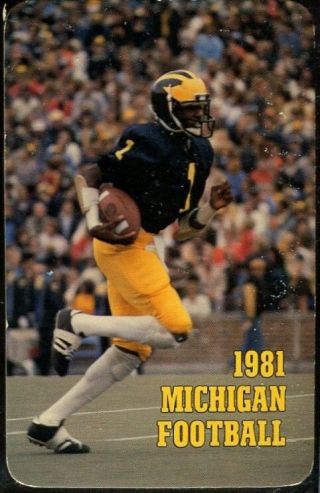 Schedule College Football University Of Michigan - 1981 - Nbt Bo Schembechler