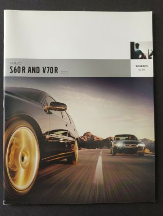 2005 Volvo S60 R And V70 R Auto Show Sales Brochure Booklet