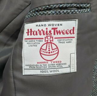 HARRIS TWEED Man ' s Vintage Jacket XL - Gorgeous cloth 3