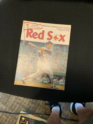 Vintage Boston Redsox Official Programs/scorecard Magazines 24 Magazines In All