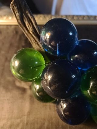Vintage Acrylic Lucite Green and Blue 12 
