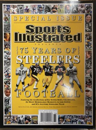 Sports Illustrated Special Edition 75 Years Of Pittsburgh Steelers 2007
