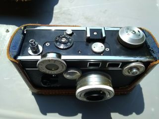 Vintage ARGUS Range Finder Brick 35 mm Camera & Leather Case Made in USA CINTAR 2