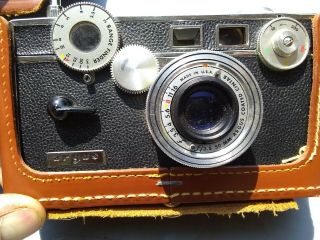 Vintage ARGUS Range Finder Brick 35 mm Camera & Leather Case Made in USA CINTAR 3
