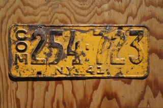 1941 York Comm License Plate