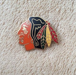 Nhl Chicago Blackhawks Ice Hockey Pin Badge