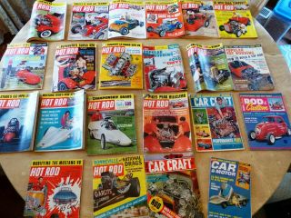 22 Hot Rod Vintage Car Magazines 1962 1963 1964 Muscle Race Automotive Craft