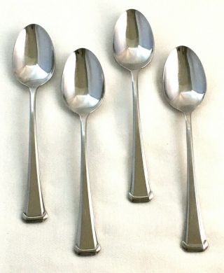 4 Maestro - St Leger Teaspoon Spoons Sss By Oneida Vintage Stainless Flatware