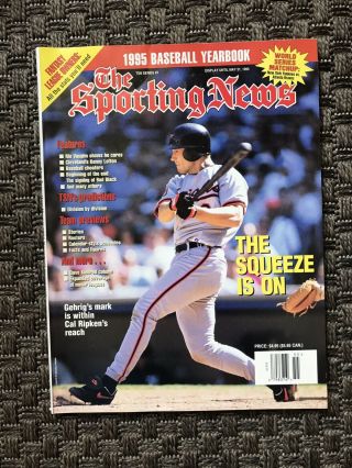 1995 Sporting News Baseball Yearbook - Cal Ripken Jr.  Baltimore Orioles 2131 Ex,
