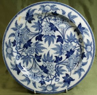 Antique C1820 Wedgwood Pearlware Blue White Floral Dinner Plate Georgian F