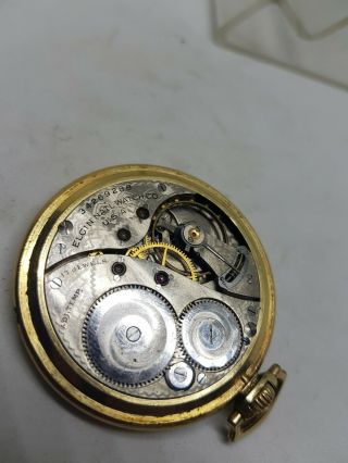 Vintage 10k gold filled Elgin pocket watch 3