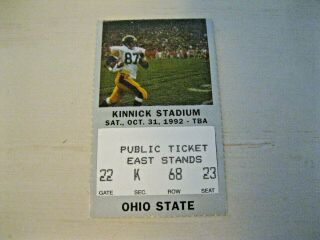 Iowa Hawkeyes Vs Ohio State Ticket Stub Kinnick Stadium Oct.  31,  1992