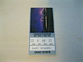 Iowa Hawkeyes Vs Ohio State Ticket Stub Kinnick Stadium Nov.  1,  1986